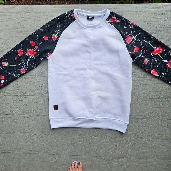 ROSE SLEEVE CREW SWEATSHIRT BY IMP RUE 21 brand new SIZE SMALL - Picture 15 of 16